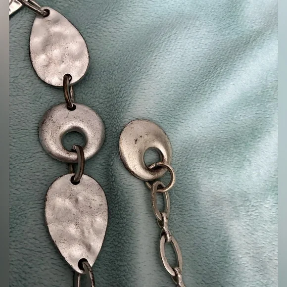 Chico’s Silver Metal Chain Belt Adjustable One Size - Picture 6 of 8